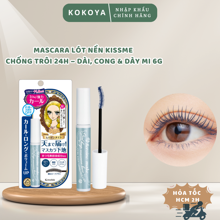 Mascara Lót Nền Dạng Nâng Cao Kissme Chống Trôi, Siêu Bền, Nâng Cong, Làm Dài Và Rậm Mi Trong 24h 1 20