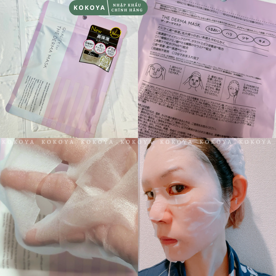 Mặt nạ dùng hằng ngày Quailty 1st The Derma Nhật Bản túi 7 miếng 3 52