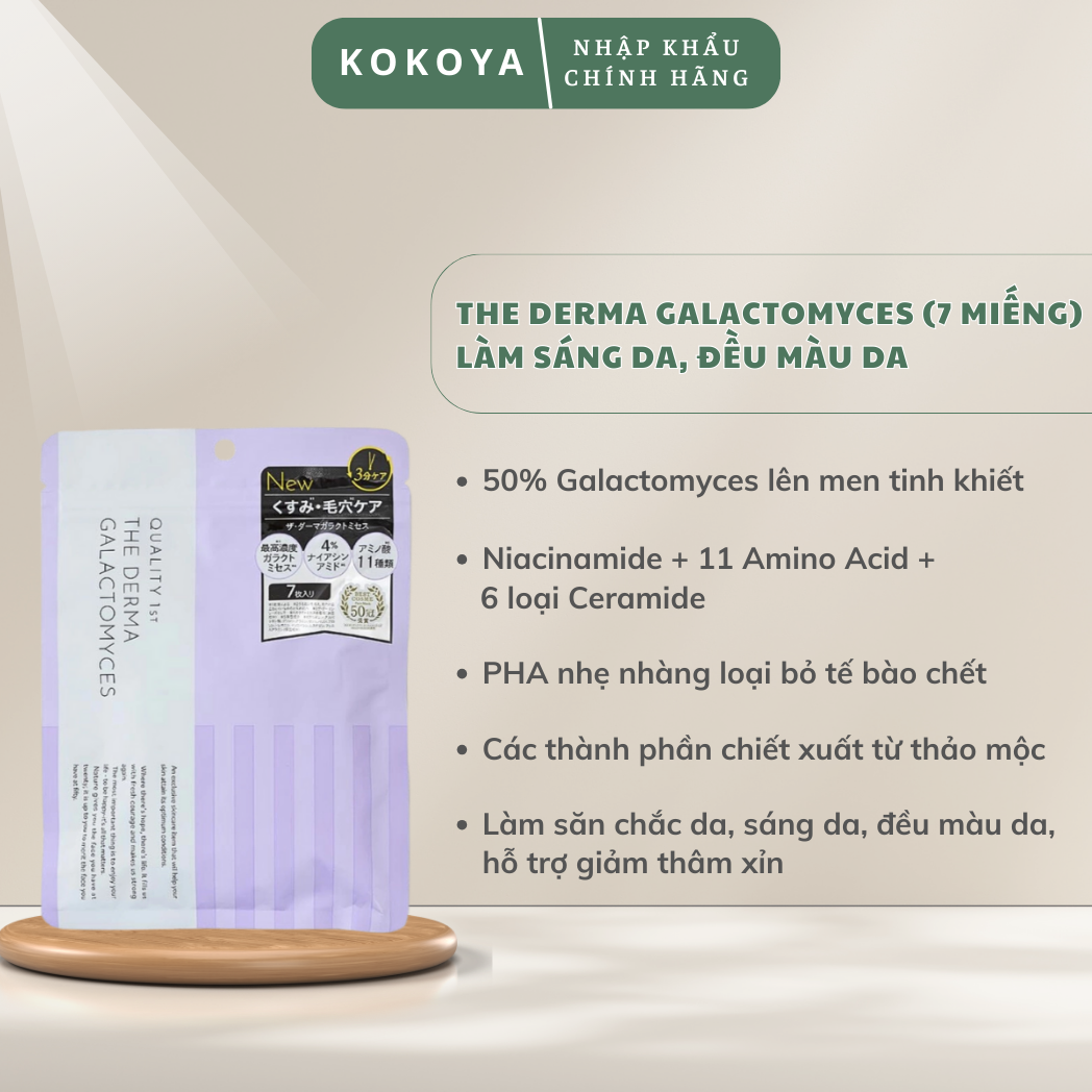 Mặt nạ dùng hằng ngày Quailty 1st The Derma Nhật Bản túi 7 miếng 6 53 1