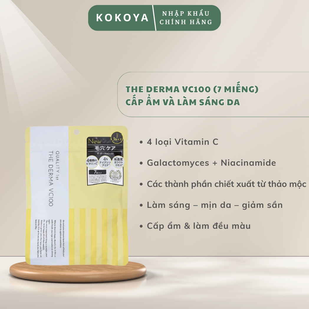 Mặt nạ dùng hằng ngày Quailty 1st The Derma Nhật Bản túi 7 miếng 10 55 1
