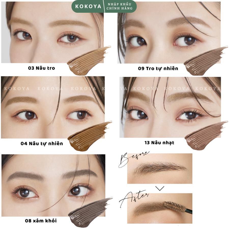 Mascara Chải Đổi Màu Lông Mày Chống Lem Trôi Ex Kissme Heavy Rotation Coloring Eyebrow 8g 4 84 2