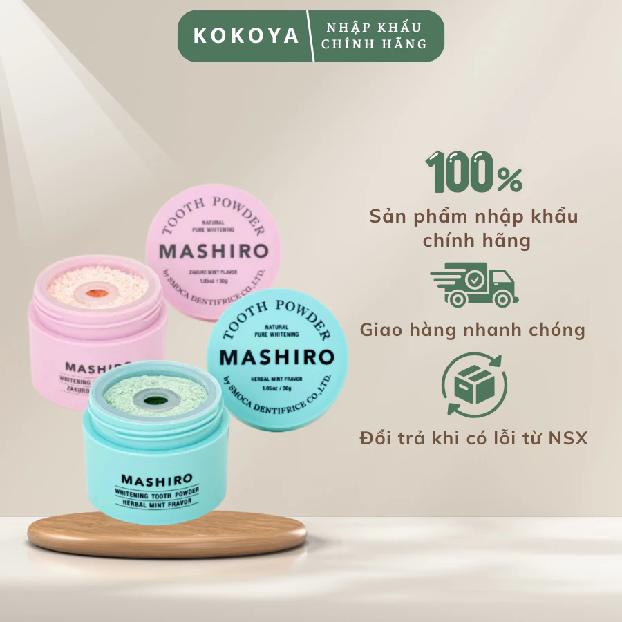 Bột làm trắng răng Mashiro Whitening Tooth Powder hỗ trợ làm trắng răng, răng ố vàng, răng xỉn màu Nhật Bản 30g 9 vn 11134207 820l4 mi1eb3m9y58j83