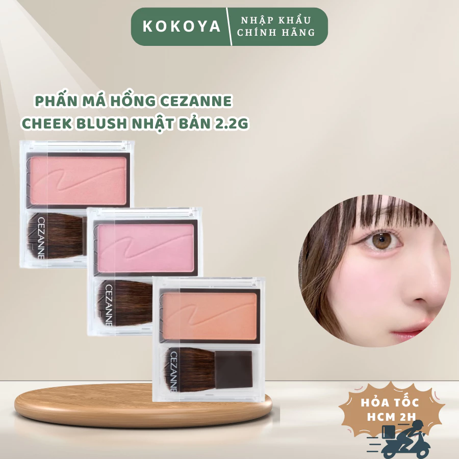 Phấn má hồng mềm mịn, bền màu lâu trôi, không gây bết dính Cezanne Cheek Blush Nhật Bản 2.2g 1 vn 11134207 820l4 mi43aojhtqfa81