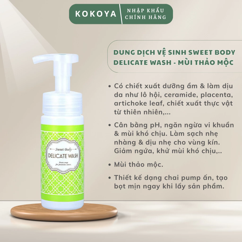 Dung dịch vệ sinh phụ nữ Sweetbody Delicate Wash Nhật Bản 140ml 7 vn 11134207 820l4 mi49f7ey7pqbdf