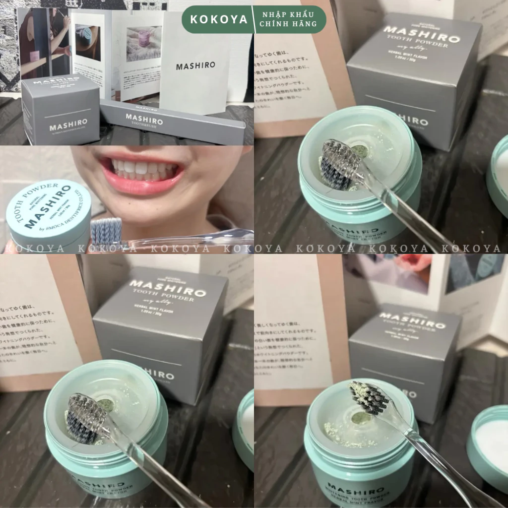 Bột làm trắng răng Mashiro Whitening Tooth Powder hỗ trợ làm trắng răng, răng ố vàng, răng xỉn màu Nhật Bản 30g 4 vn 11134207 820l4 mi49q9ibak90b9