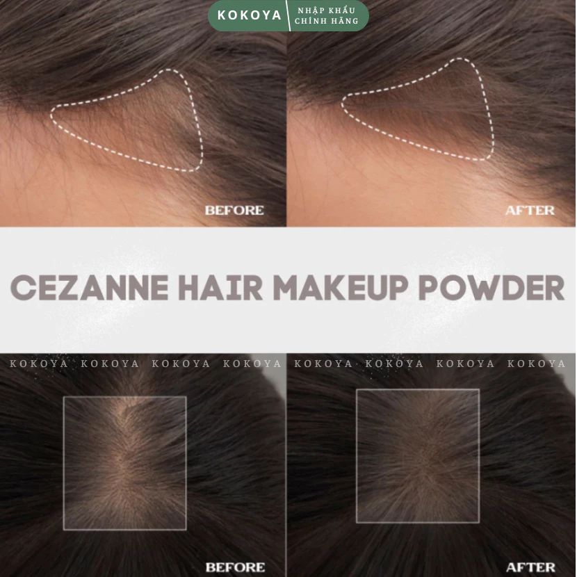 Phấn phủ che khuyết điểm cho tóc màu tự nhiên Cezanne Hair Makeup Powder Nhật Bản 4g 3 vn 11134207 820l4 mila7n4en3ly45