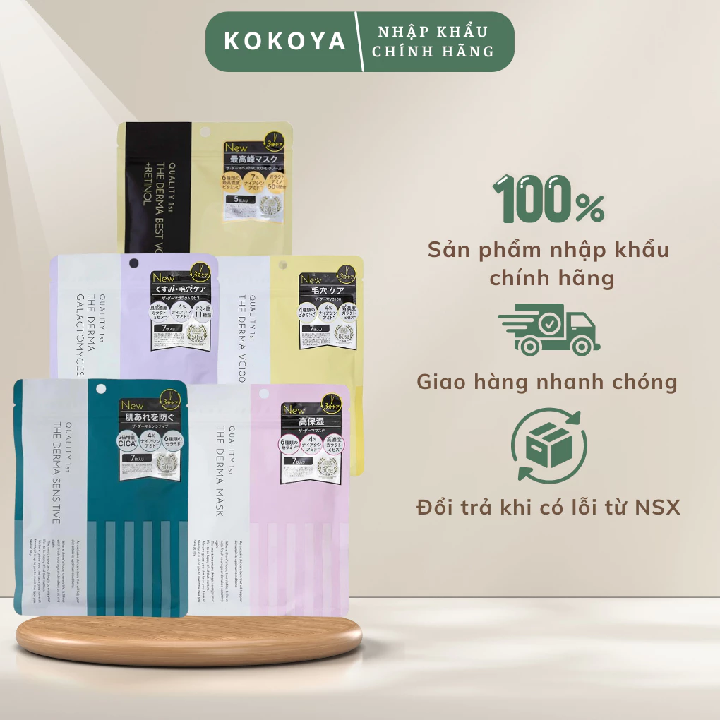 Mặt nạ dùng hằng ngày Quailty 1st The Derma Nhật Bản túi 7 miếng 2 vn 11134207 820l4