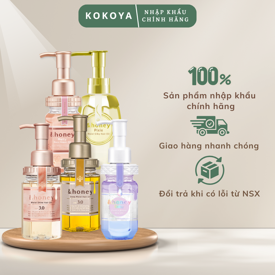 Dầu dưỡng tóc các dòng &HONEY Nhật Bản 100ml 12 11 1