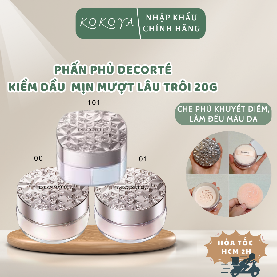 Phấn Phủ DECORTÉ Loose Powder Kiềm Dầu, Nền Mịn Mượt Trong Suốt, Lâu Trôi 12 Giờ Nhật Bản 16G/20G 1 ANH BIA KOKOYA 4